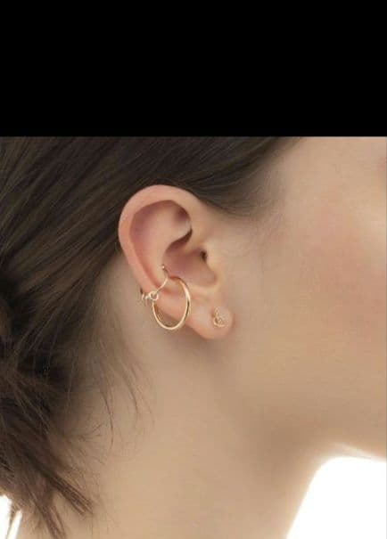 Hirotaka ゴサマー スモールフープ ダイヤモンド ピアス