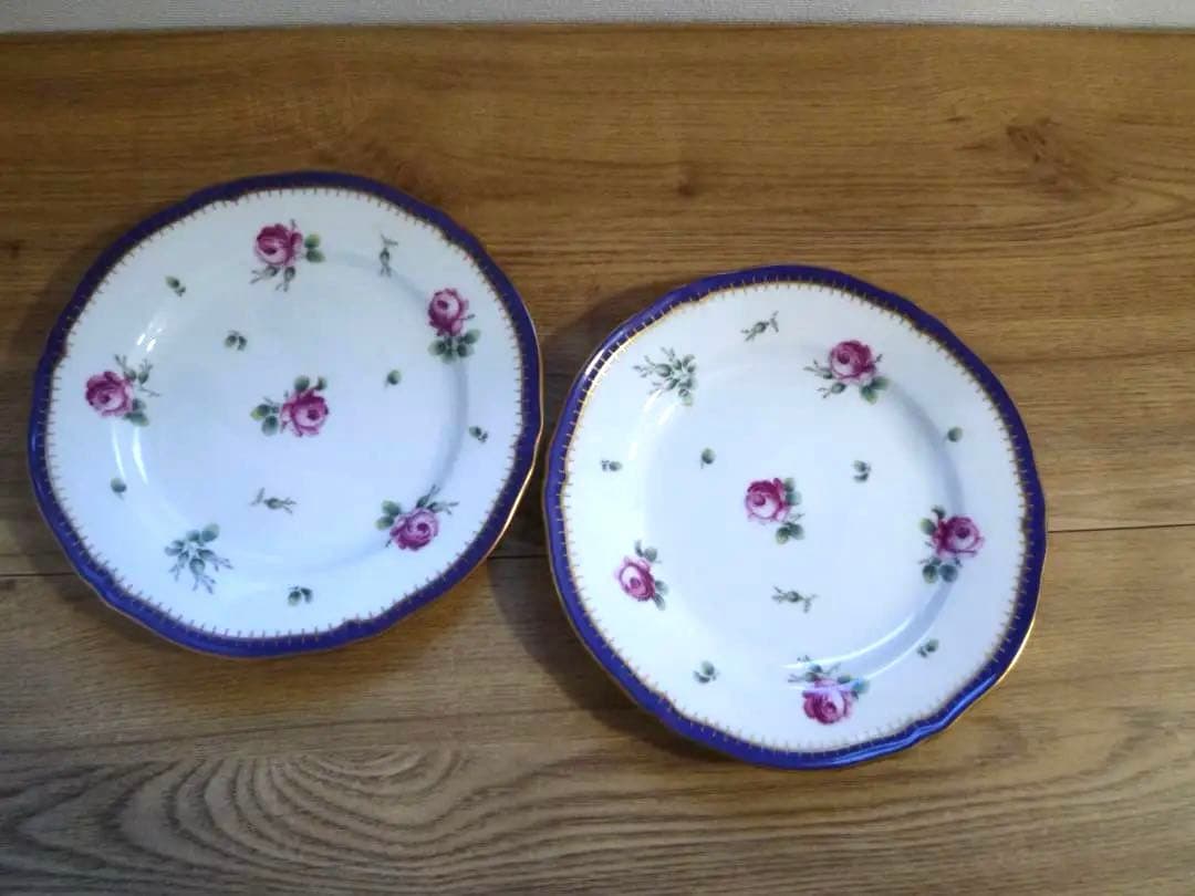 【春子】ジノリ プリンセスローズ 19㎝ プレート、2枚