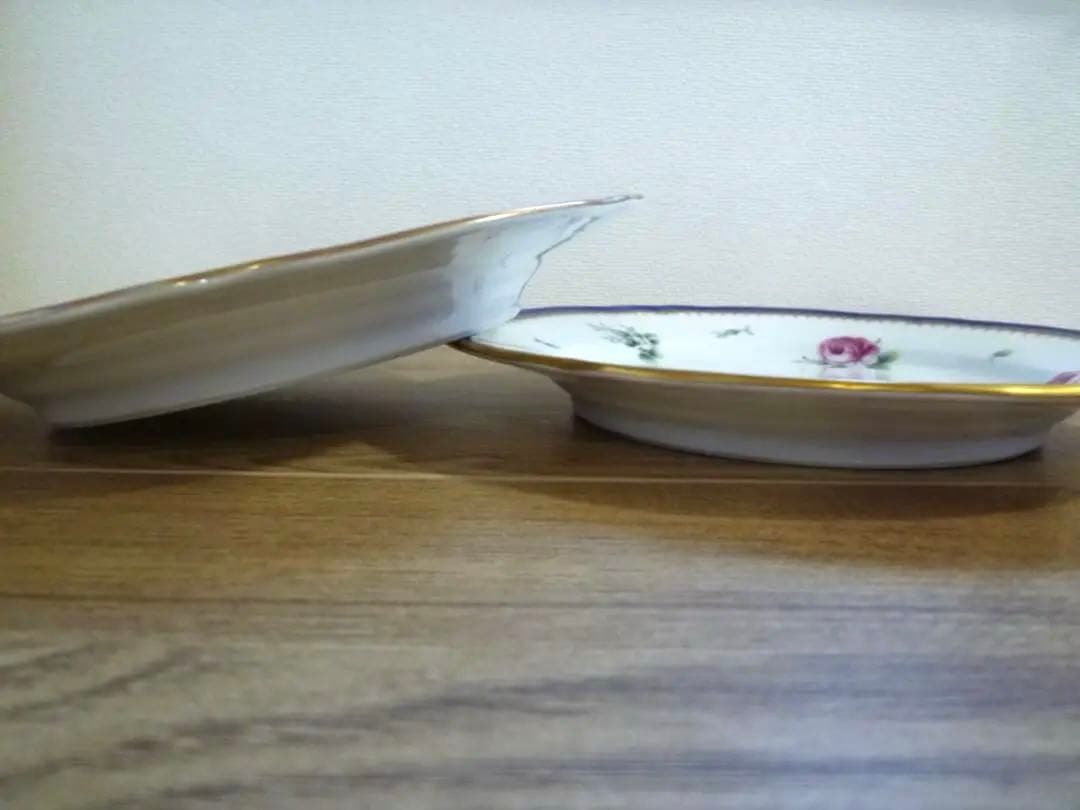 【春子】ジノリ プリンセスローズ 19㎝ プレート、2枚