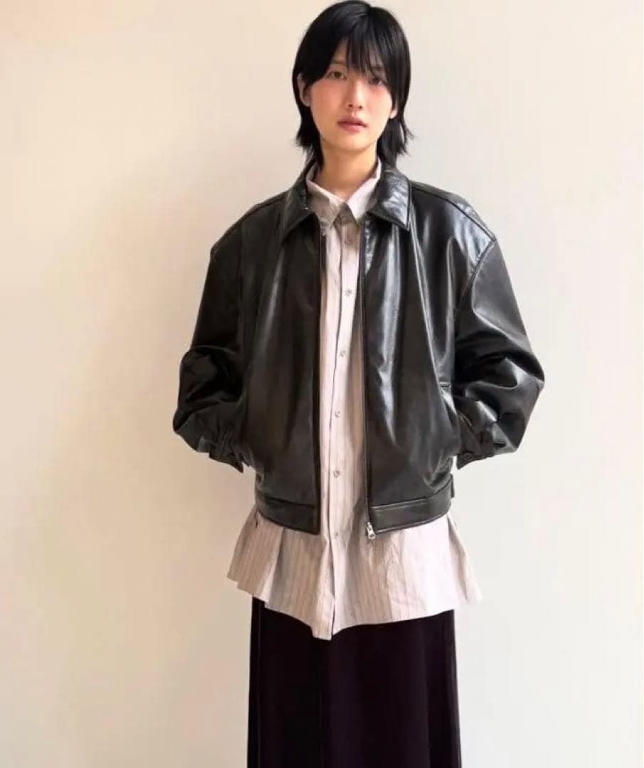 AMOMENTO 新品完売レザージャケット田中シェン1ldk ohotoro中綿