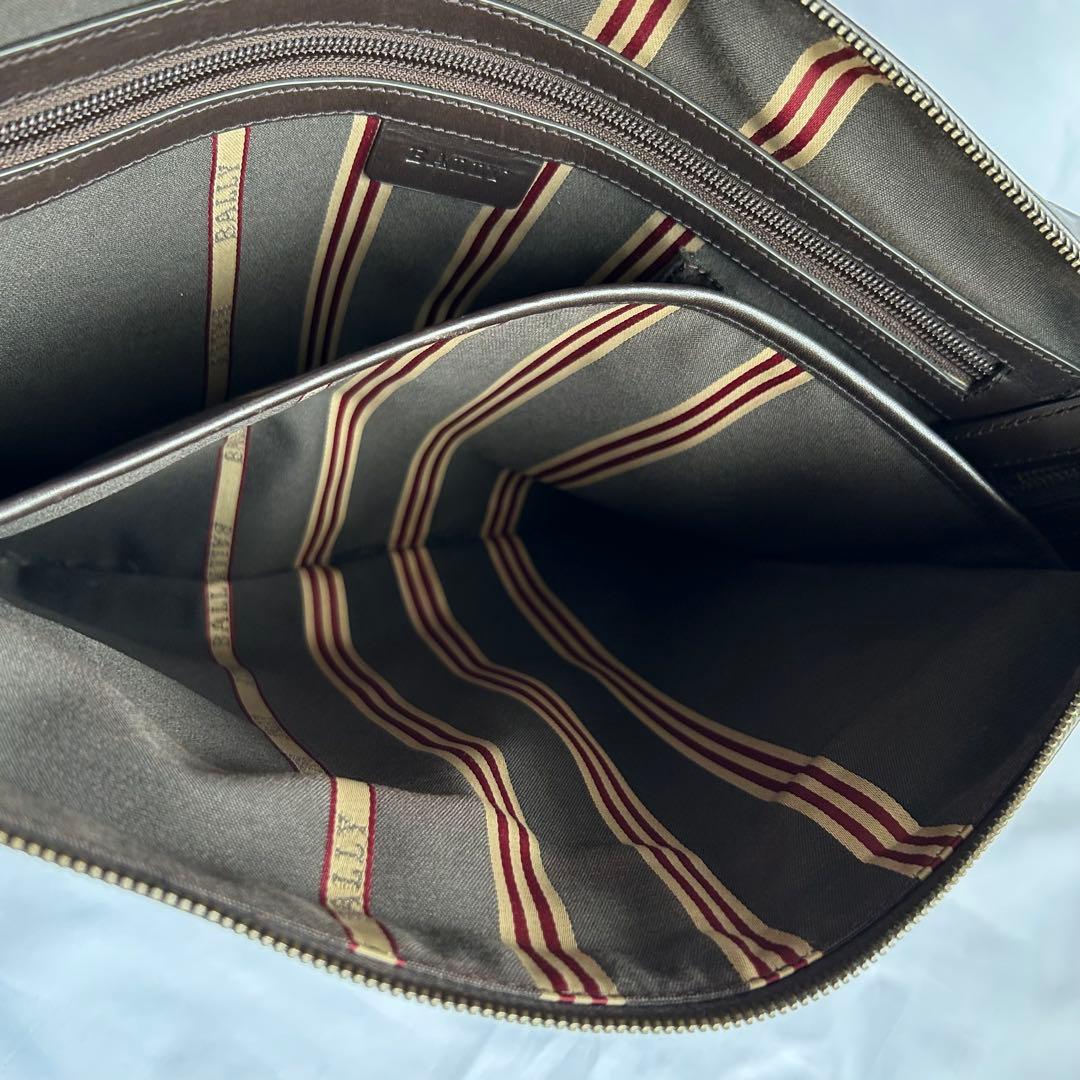 【美品】BALLY バリー ショルダーバッグ メッセンジャーバッグ ブラウン
