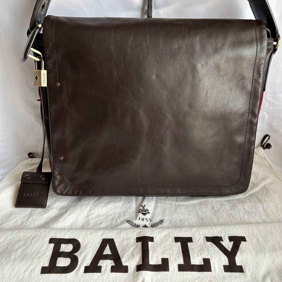 【美品】BALLY バリー ショルダーバッグ メッセンジャーバッグ ブラウン