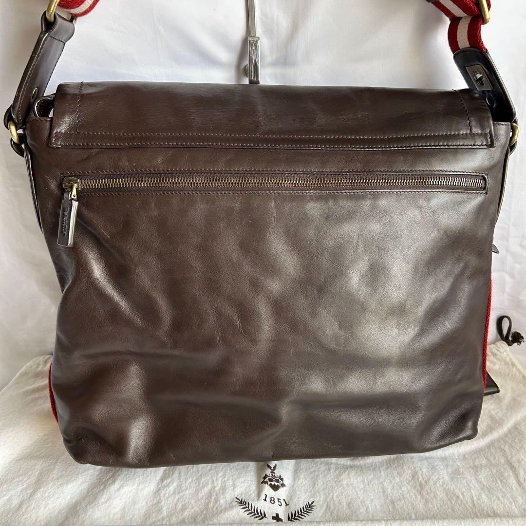 【美品】BALLY バリー ショルダーバッグ メッセンジャーバッグ ブラウン