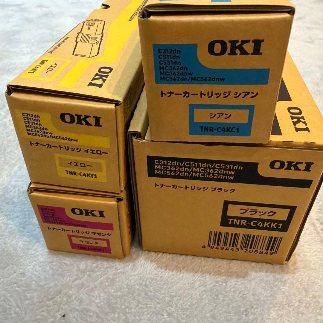 OKI 新品純正トナー　TNR-C4KK1/C1/M1/Y1 4色セット