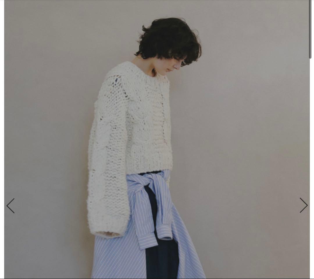 エトレトウキョウ　ハンドニットケーブルプルオーバー