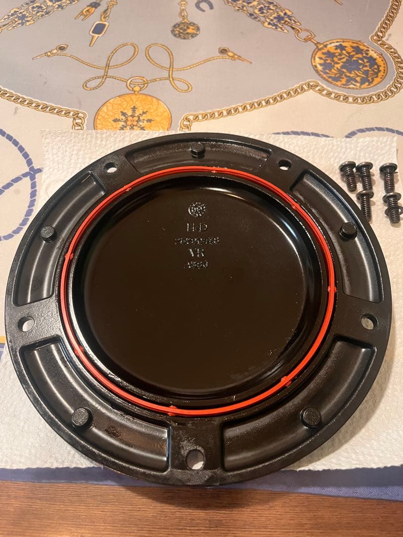 美品ハーレーダビットソン純正スカルダービカバーマットブラック