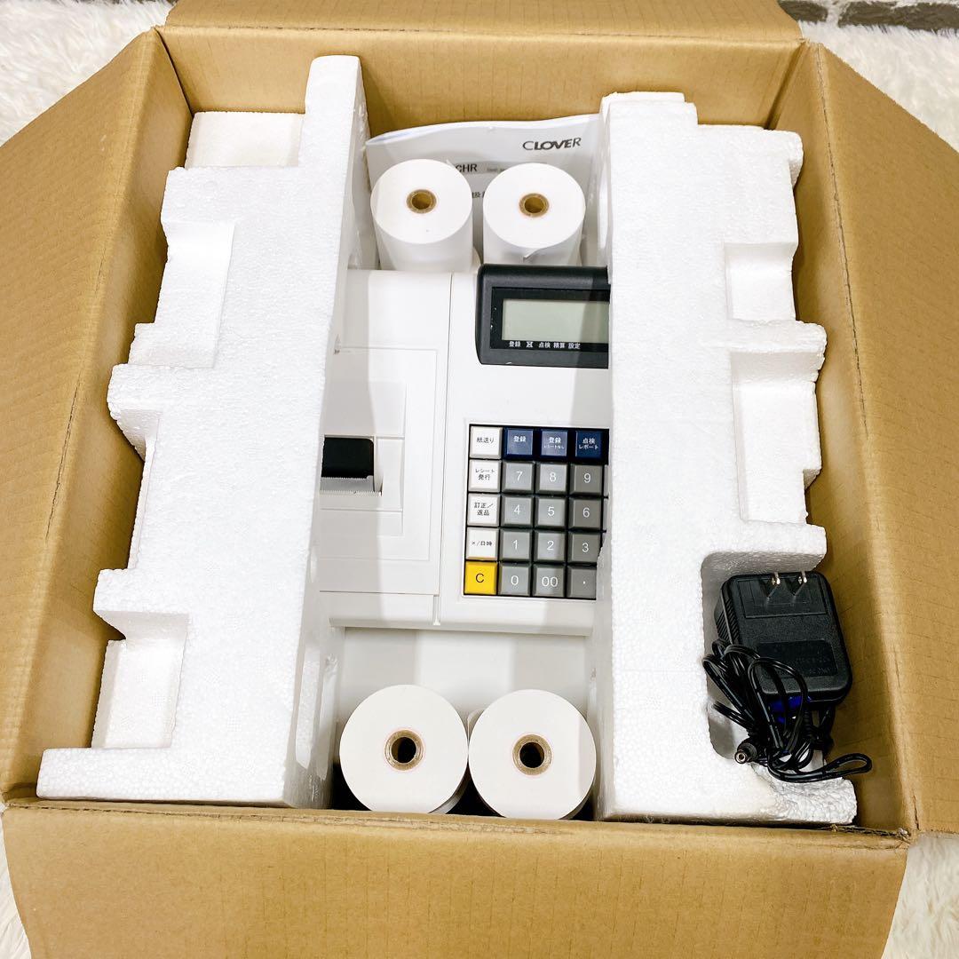 ロール紙付　CLOVER シンプルレジスターJET-100CHR 鍵付
