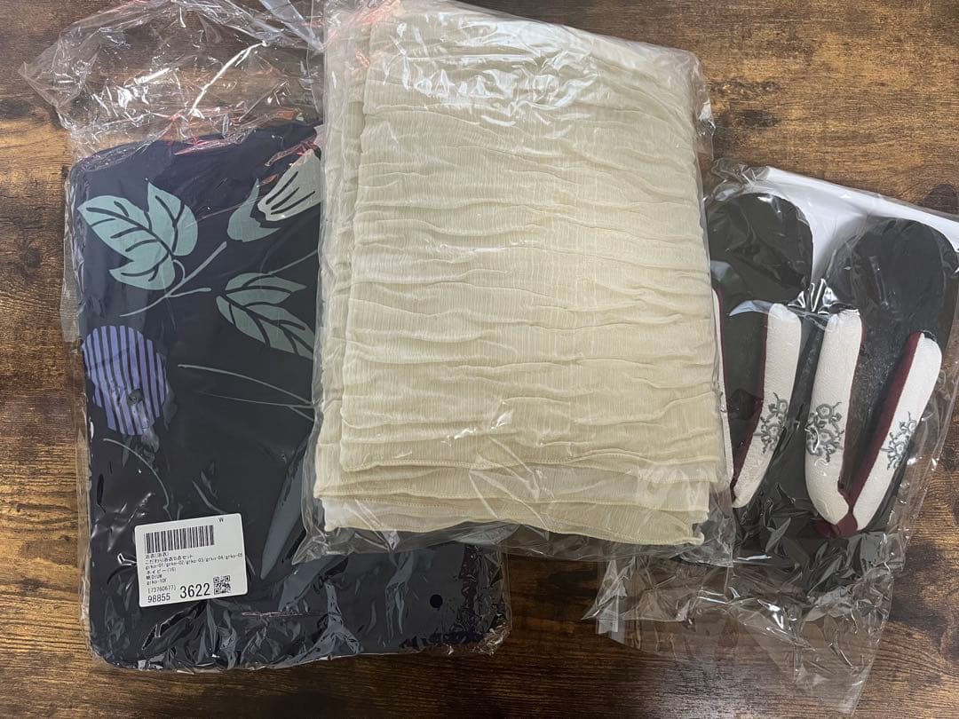 「ゆかた館グレースこだわり浴衣5点セット」＋「帯締め&帯留め」　計7点セット