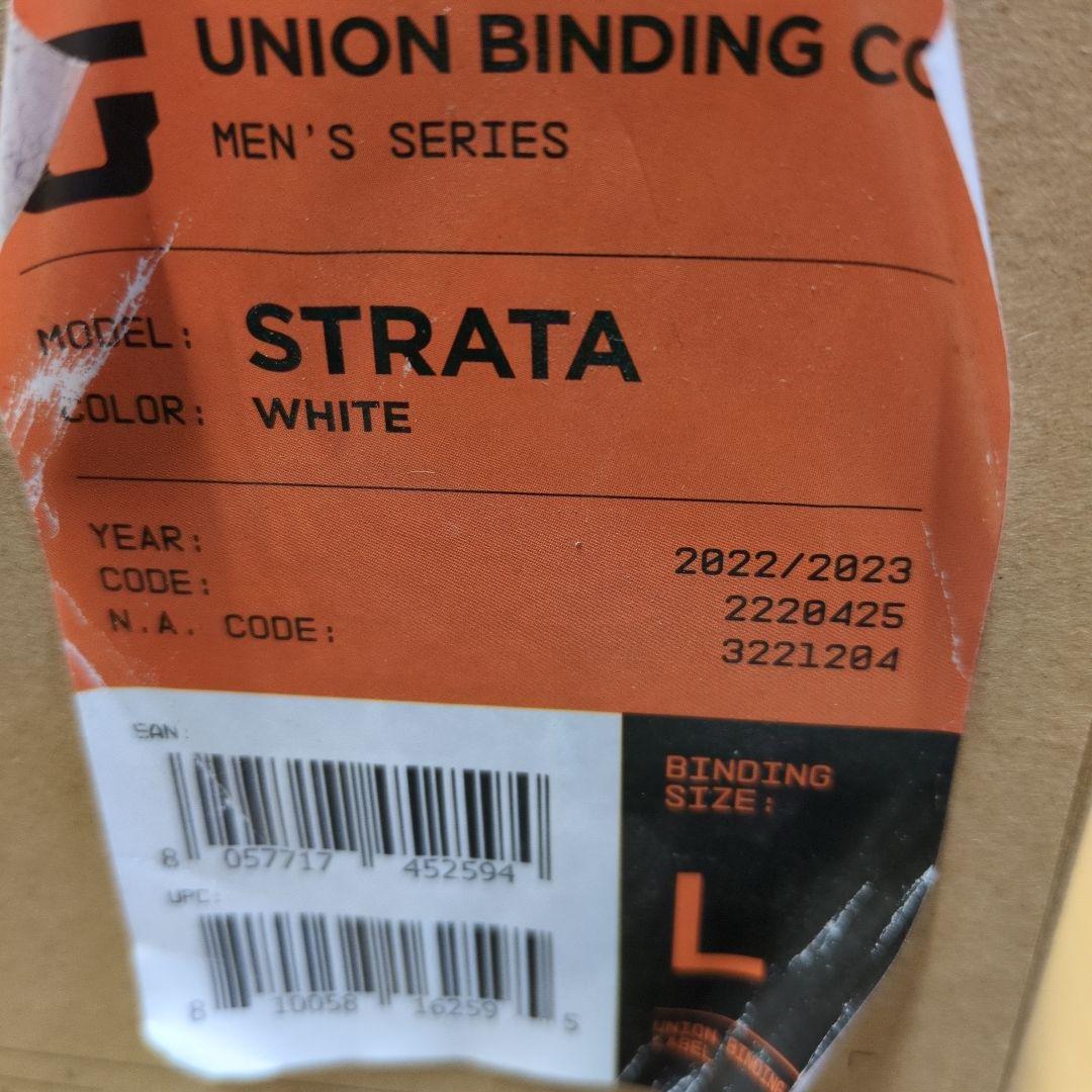 UNION STRATA ビンディング ホワイト Lサイズ