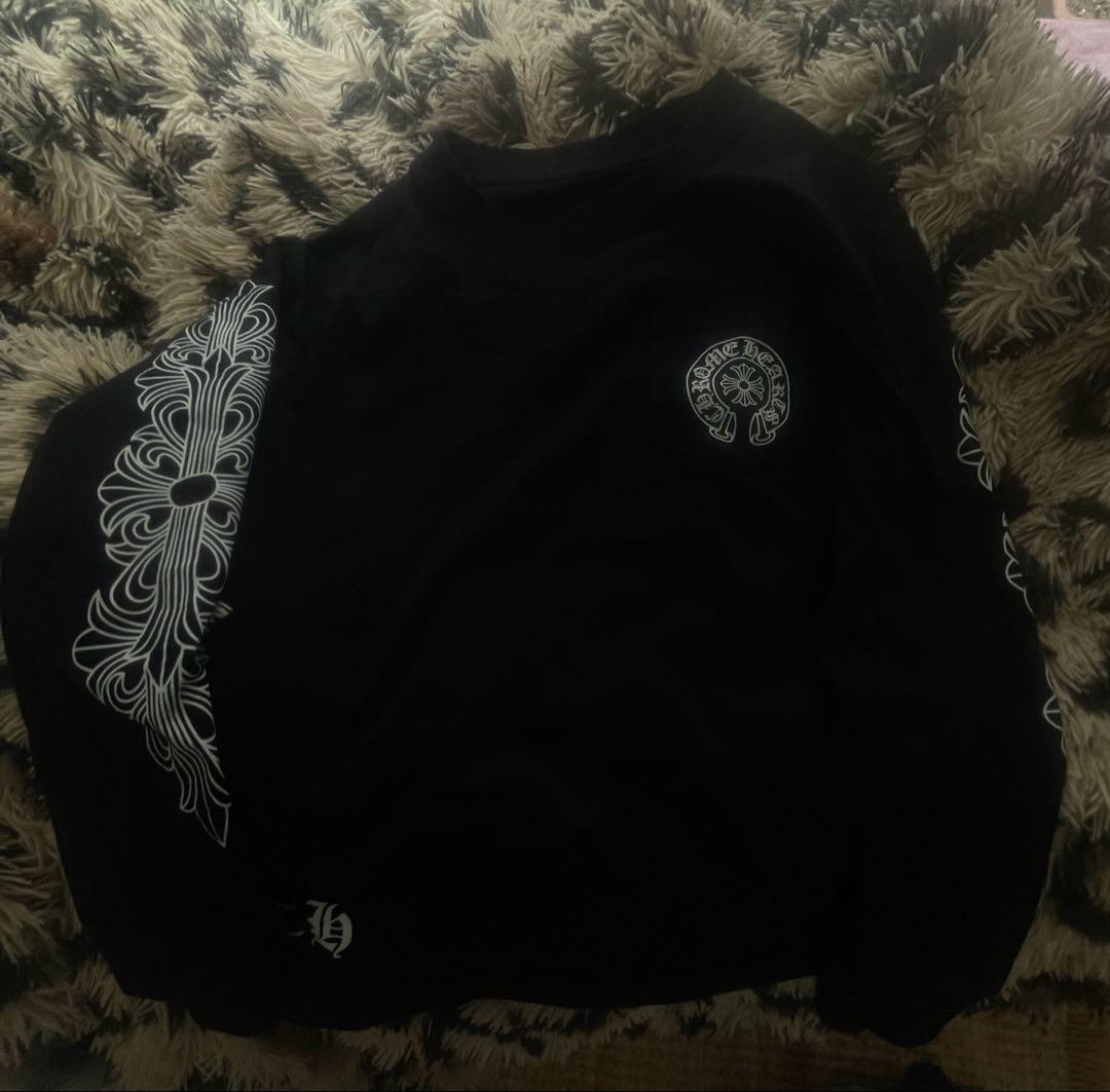 Chrome Hearts ブラック長袖シャツ ロンT