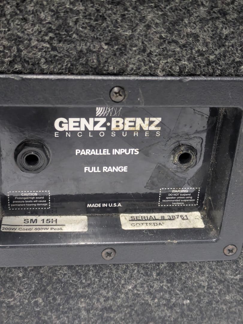 GENZ BENZ モニタースピーカー左右セット SM15H