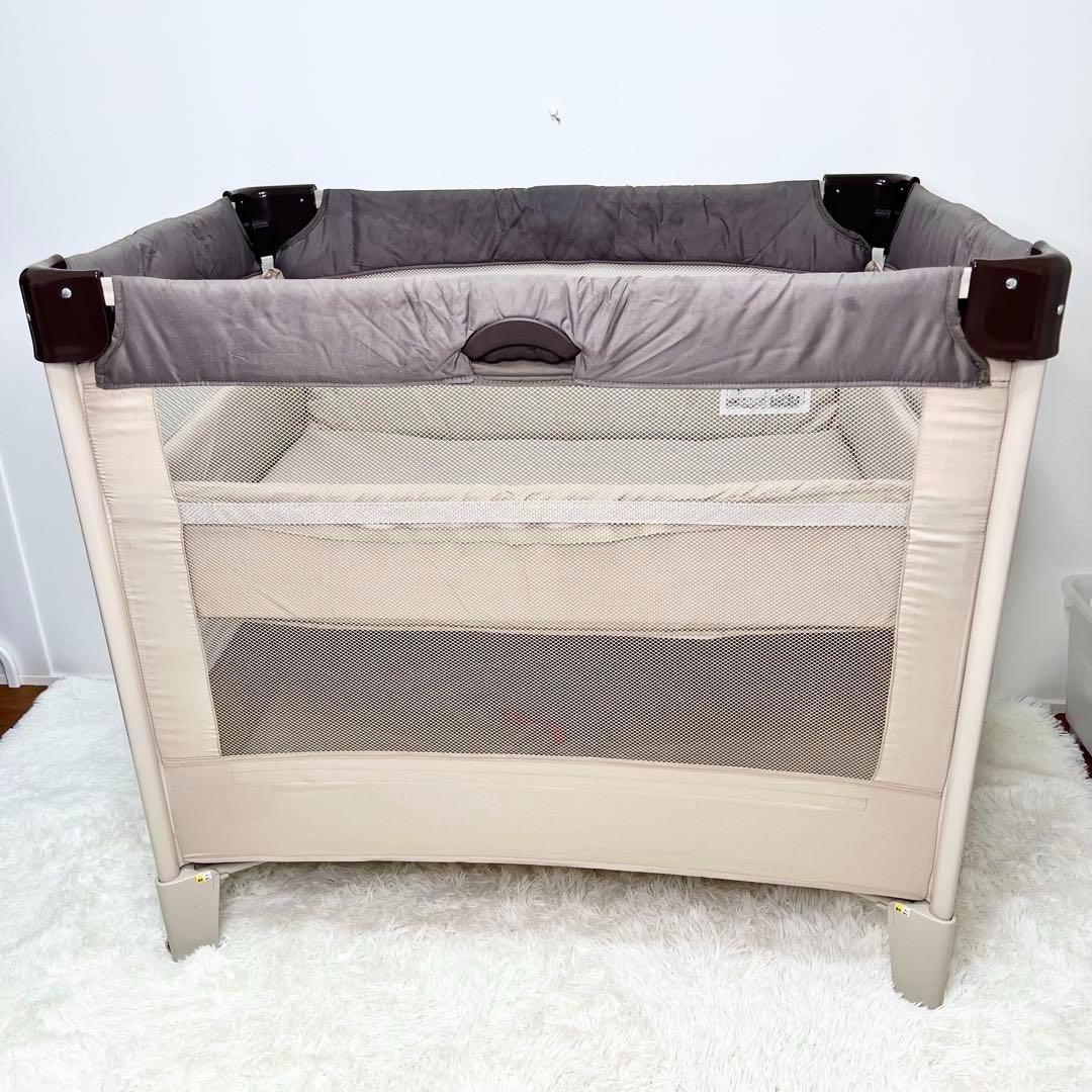 極美品 Aprica ココネルエアー ベビーベッド 折りたたみ 66047