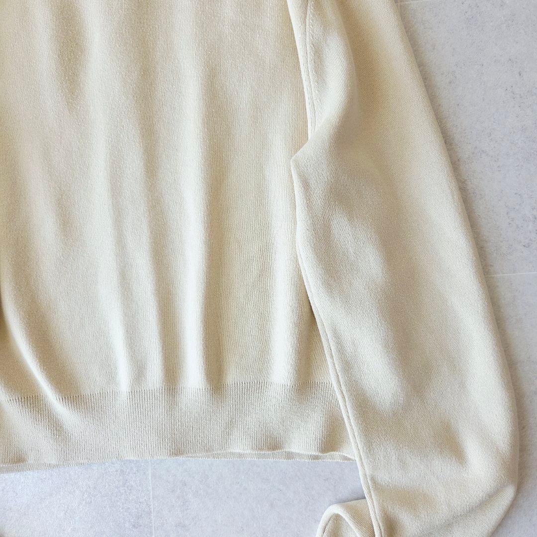 CABaN コットンカシミヤクルーネックカーディガン アイボリー S