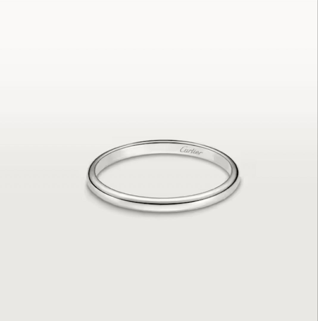 Cartier 1895 2mm幅 サイズ44 プラチナ
