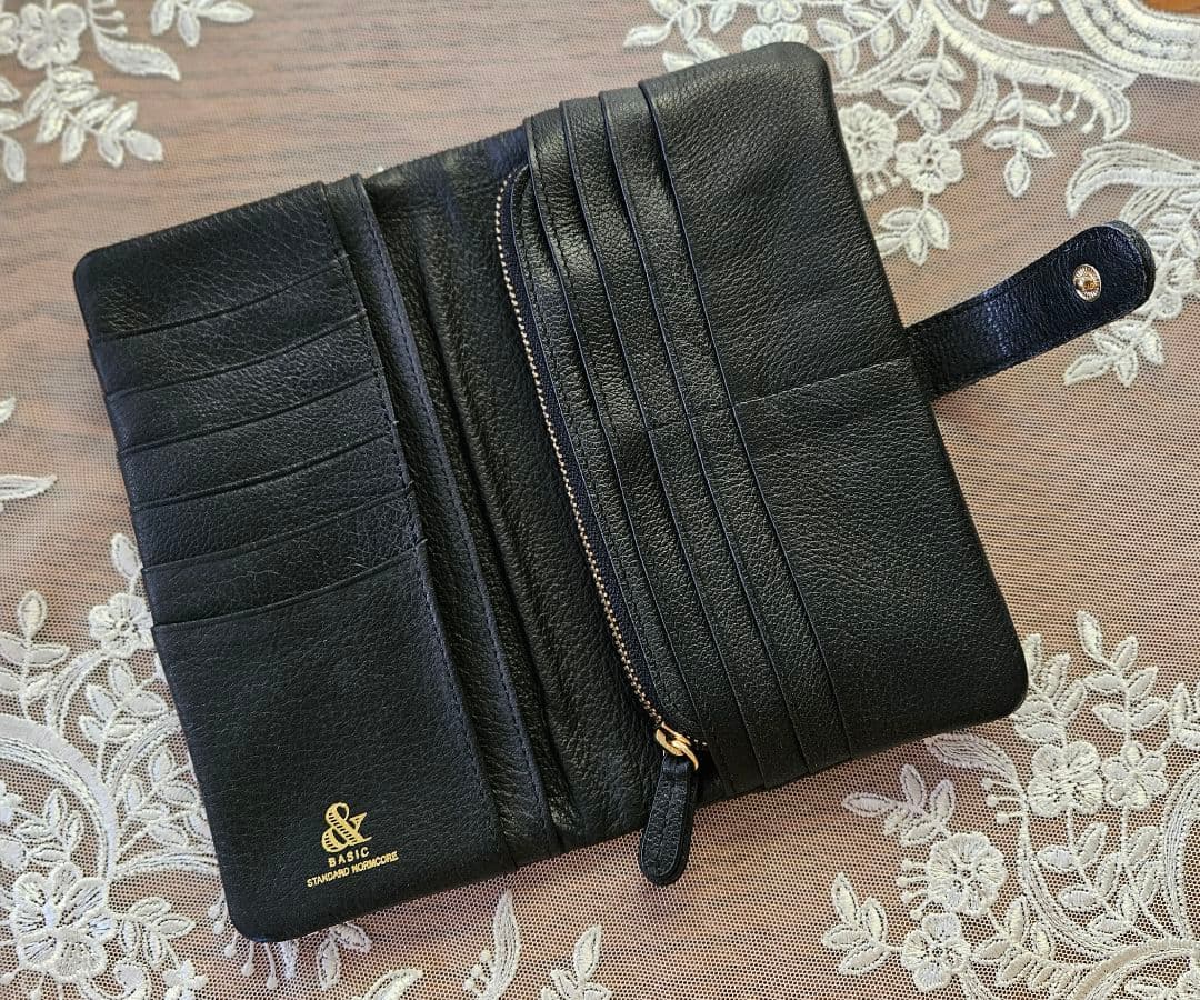 ともちゃん☆niko and ニコアンド レザーウォレット 牛革 長財布