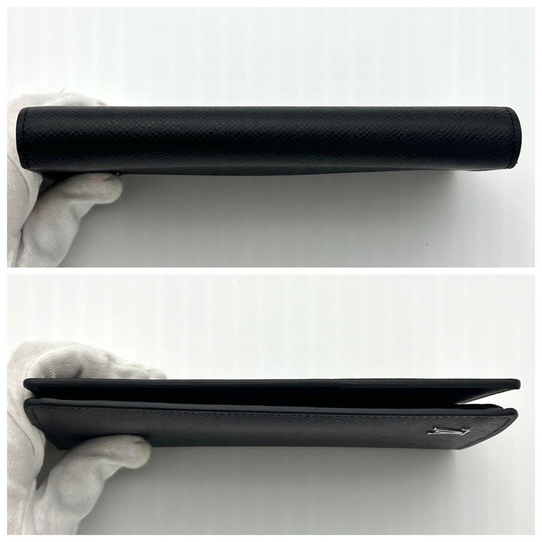 【最高級美品】ヴィトン タイガ シルバーロゴLV金具 ポルトフォイユ ブラザ 黒