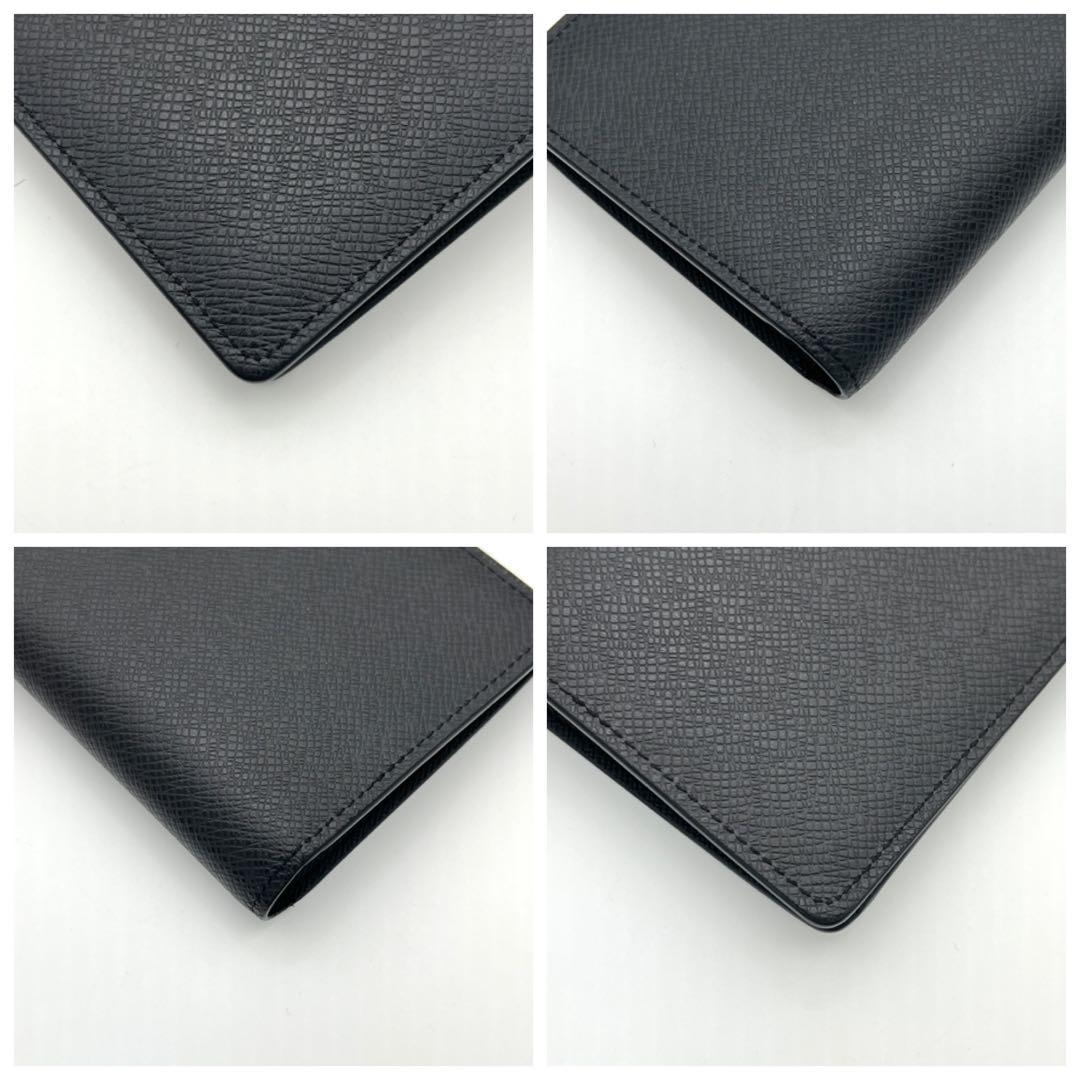 【最高級美品】ヴィトン タイガ シルバーロゴLV金具 ポルトフォイユ ブラザ 黒