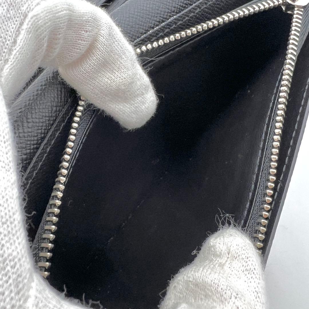 【最高級美品】ヴィトン タイガ シルバーロゴLV金具 ポルトフォイユ ブラザ 黒