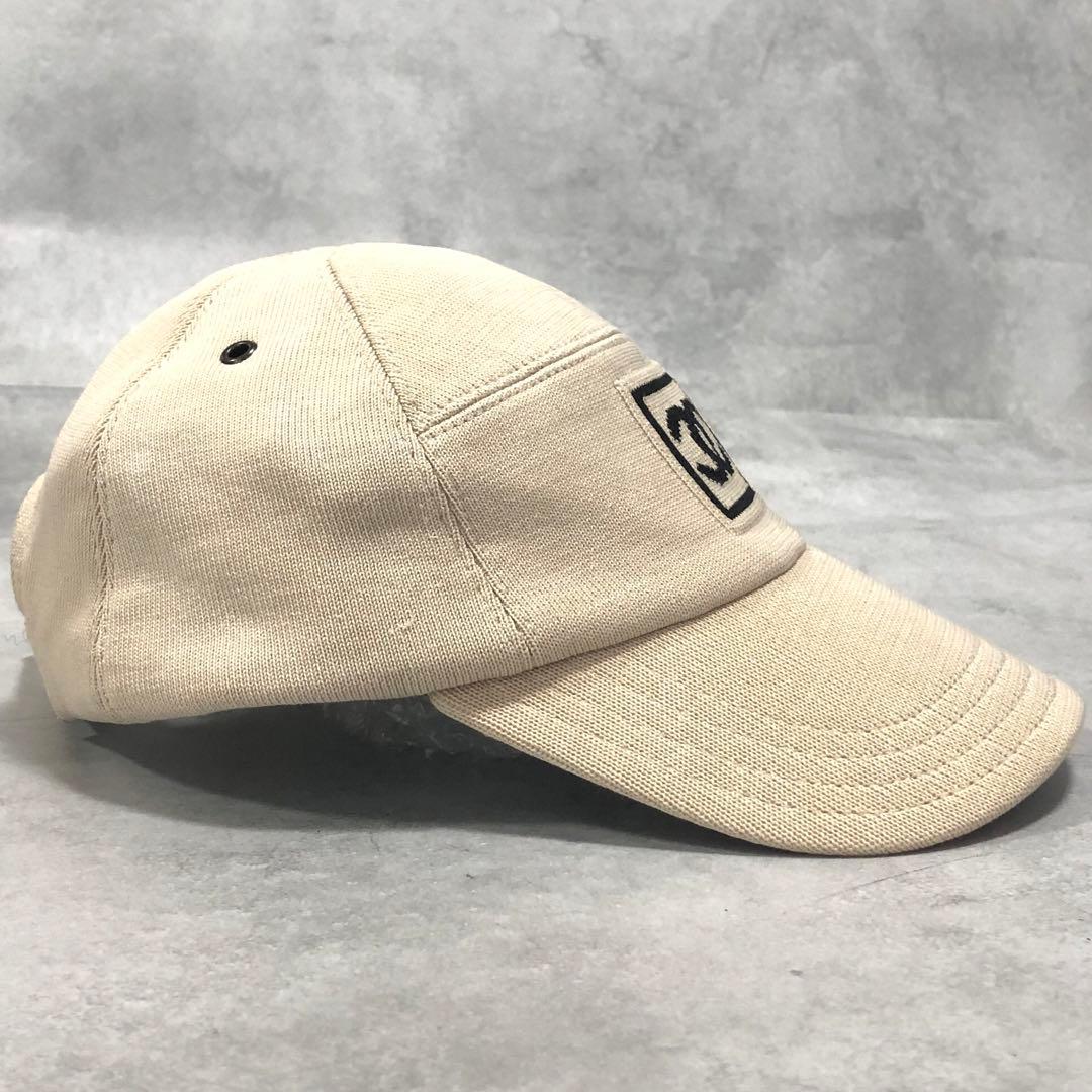 美品✨シャネル ココマーク ベースボールキャップ ホワイトベージュ Mサイズ