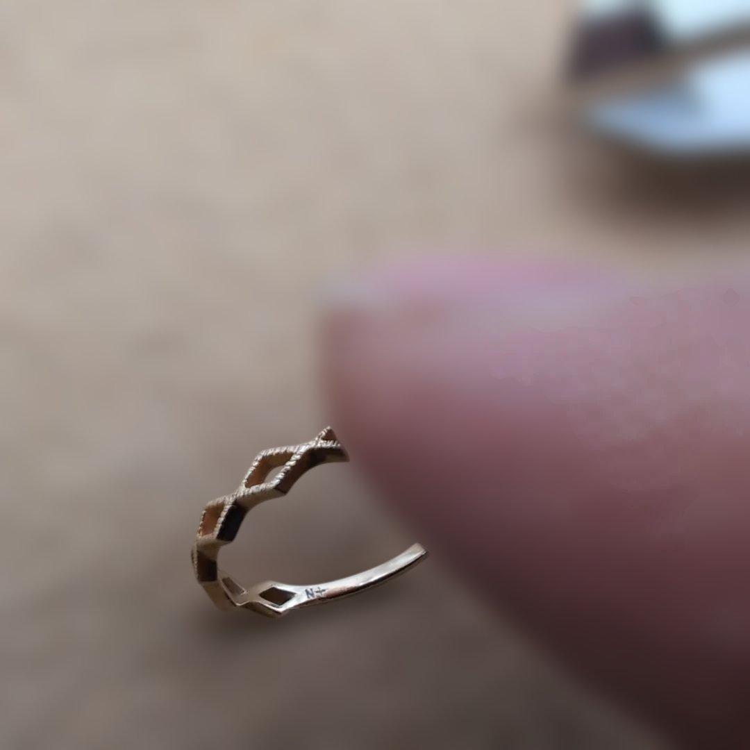 (美品) NOJESS k10 ひし形ピンキーリング