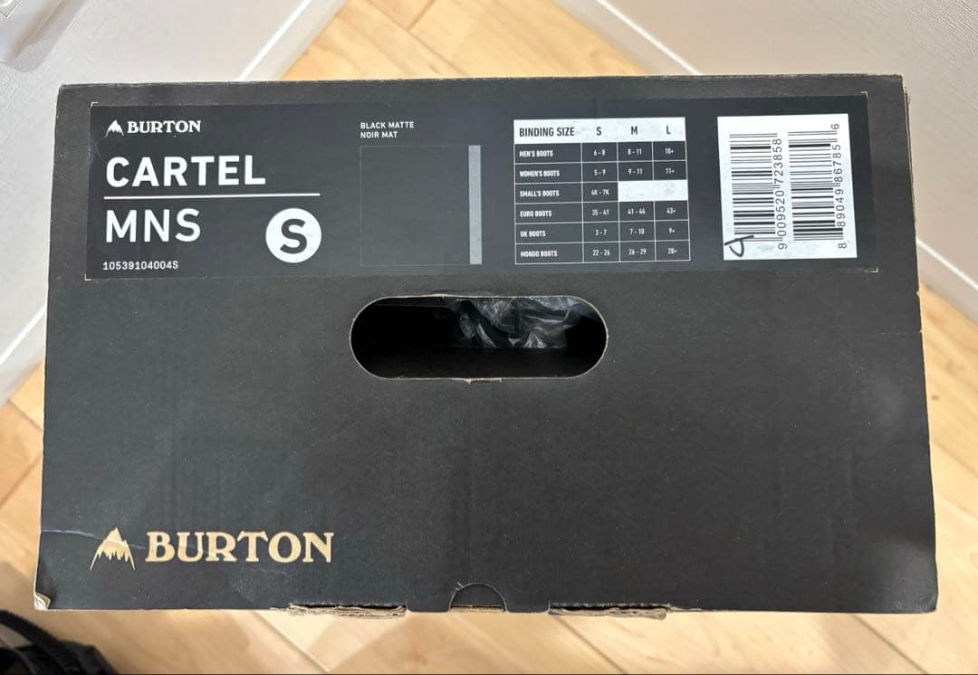 BURTON Cartel reflex バインディング ブラック　Sサイズ