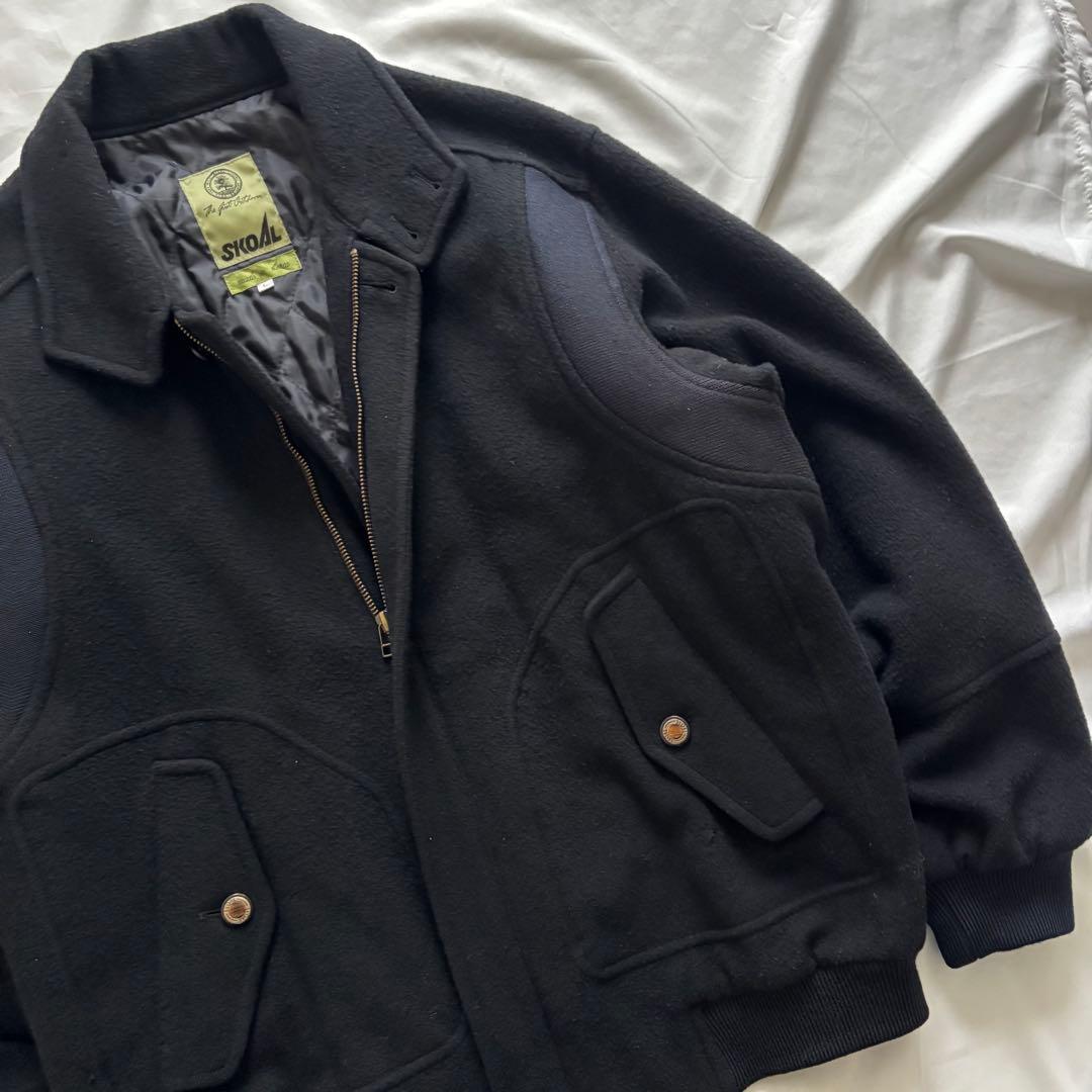 90’s vintage ウールブルゾン ブラック 短丈 アメカジ カジュアル