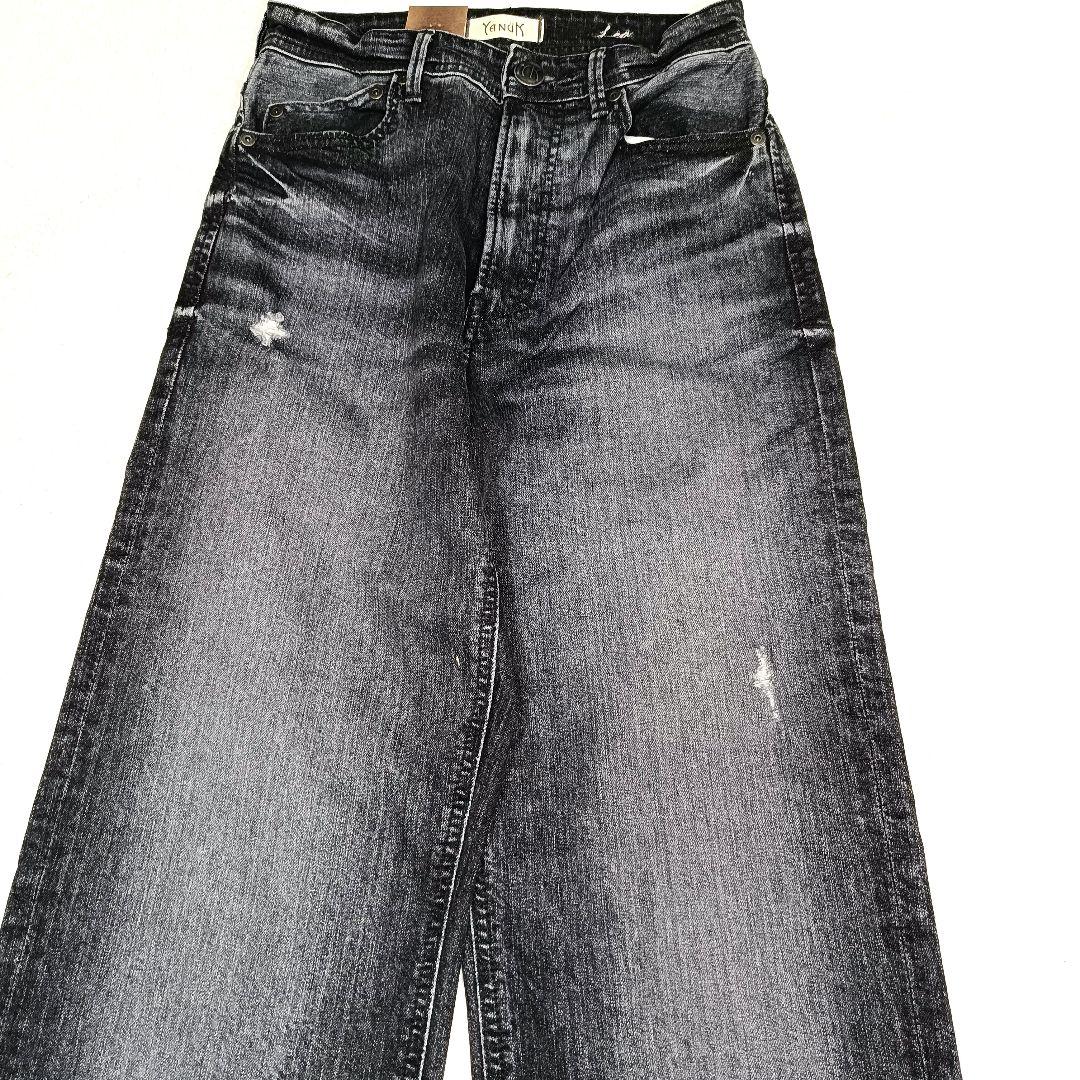 【お値下げ歓迎】 YANUK　別注 LEA ボーイズストレートブラックデニム