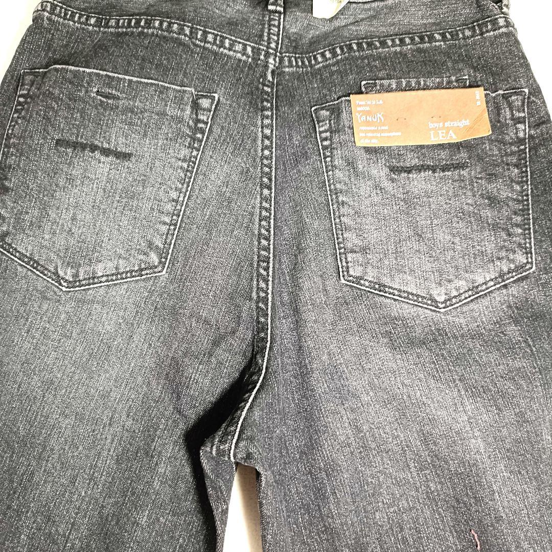 【お値下げ歓迎】 YANUK　別注 LEA ボーイズストレートブラックデニム