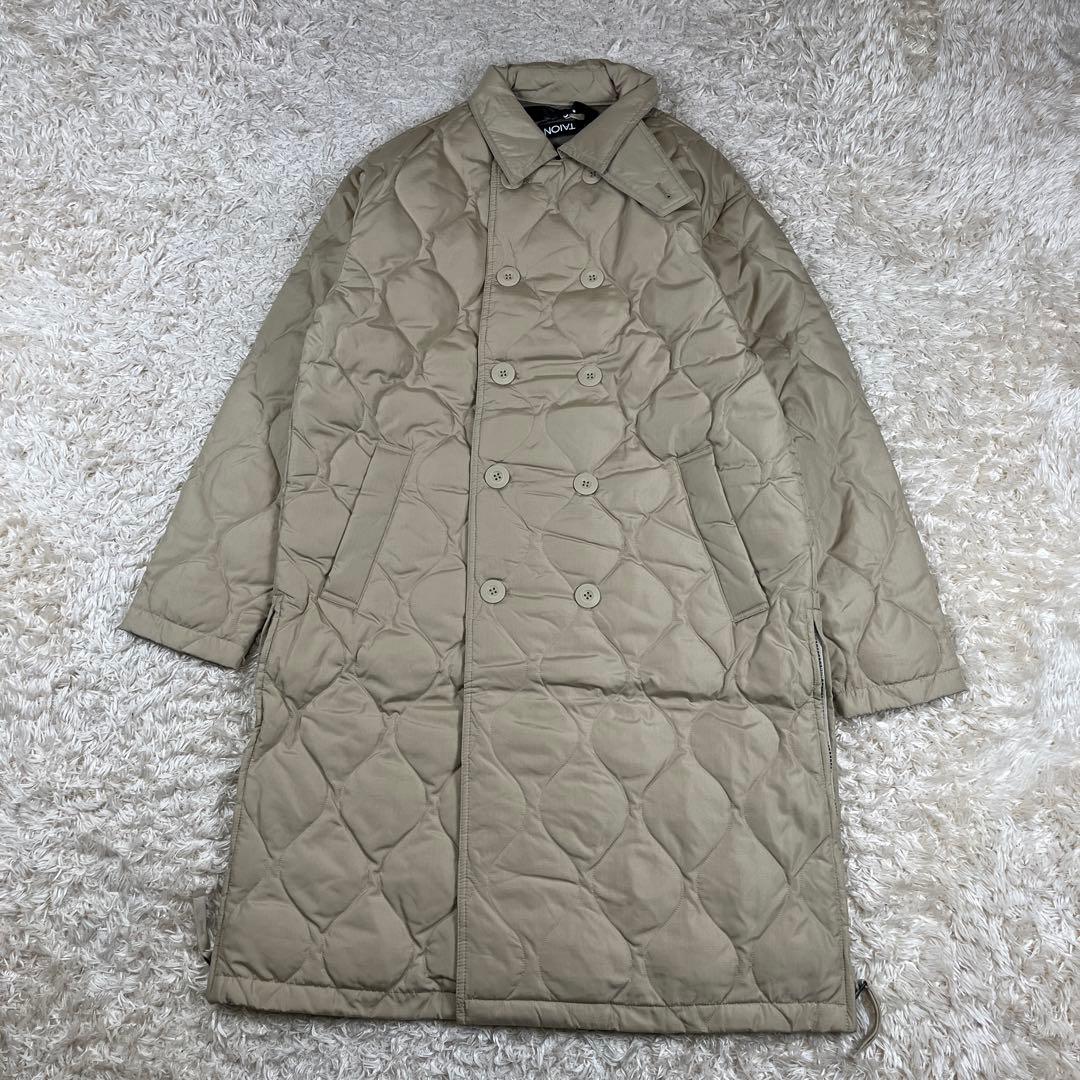 TAION タイオン ミリタリー ダブル ダウンコート ベージュ XSサイズ