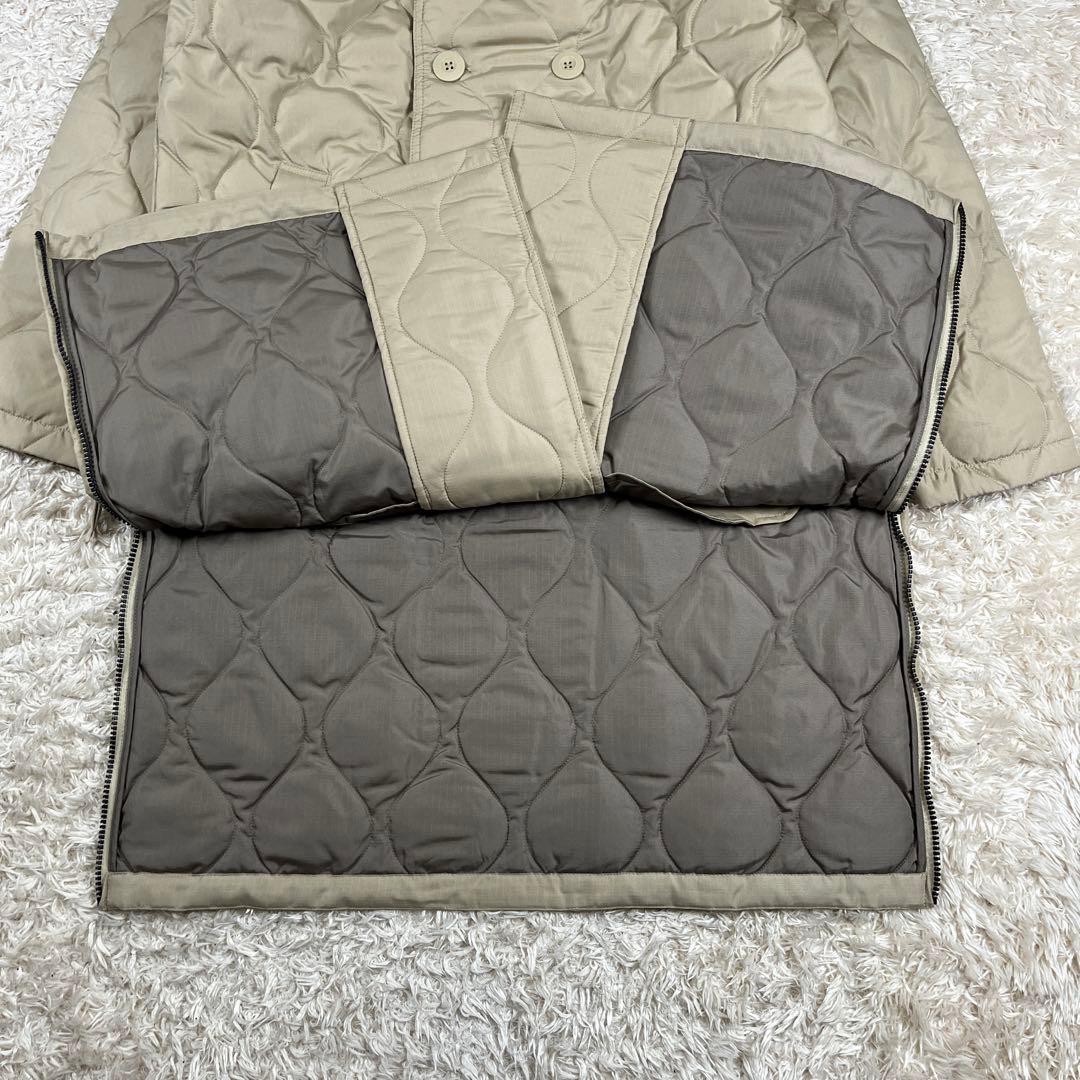 TAION タイオン ミリタリー ダブル ダウンコート ベージュ XSサイズ