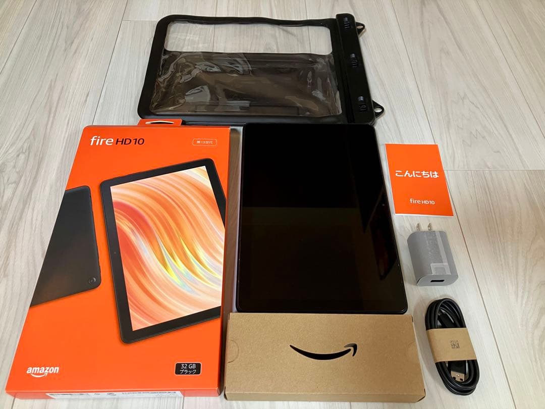 Amazon fire HD 10 インチ タブレット 13世代　防水ケース付き