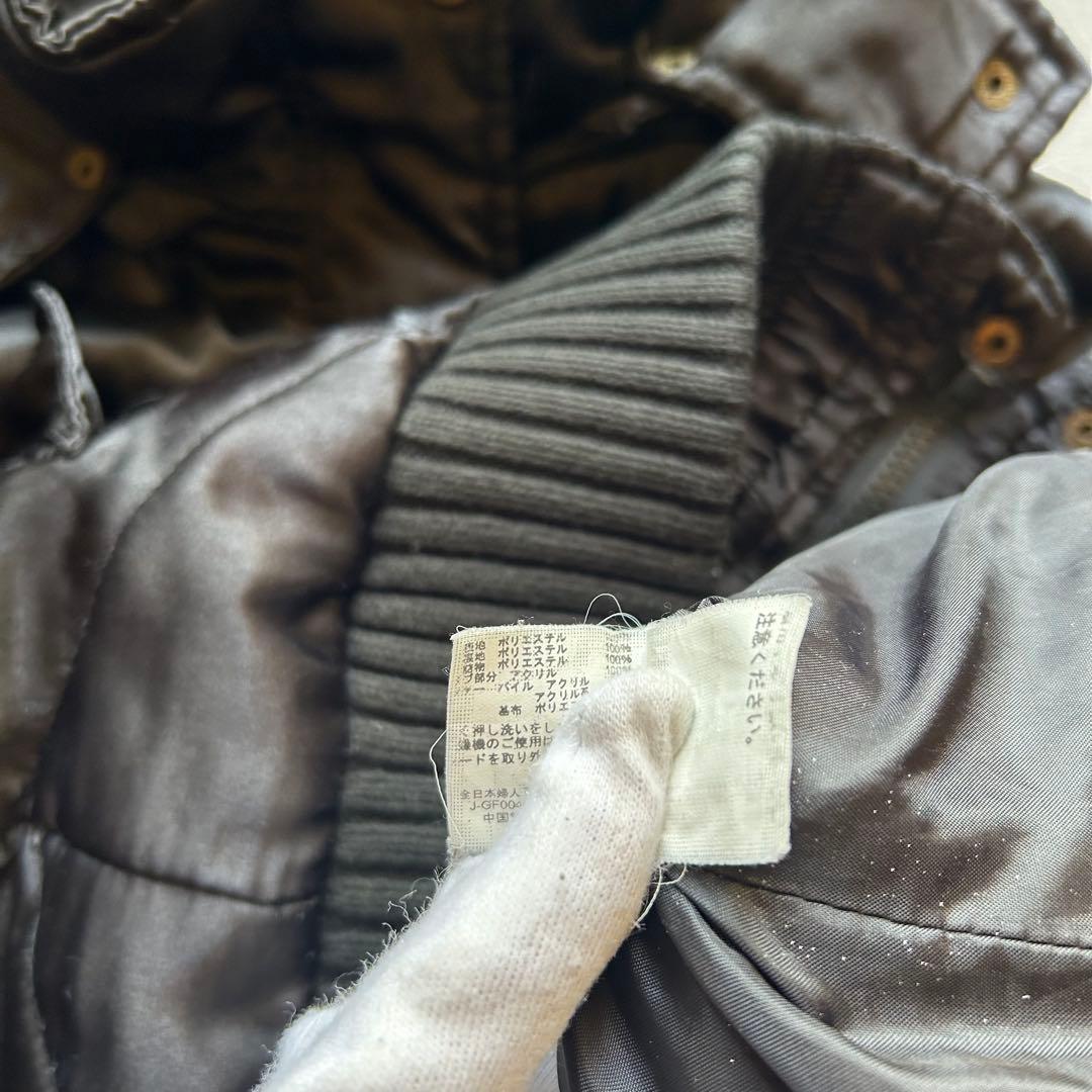 ジャケット・アウター grunge hood fur down jacket y2k black