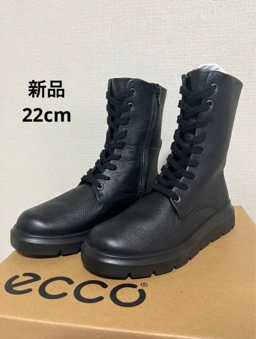 さ*ん様 新品エコーNouvelle W Lace-Up Boot 厚底ブラック