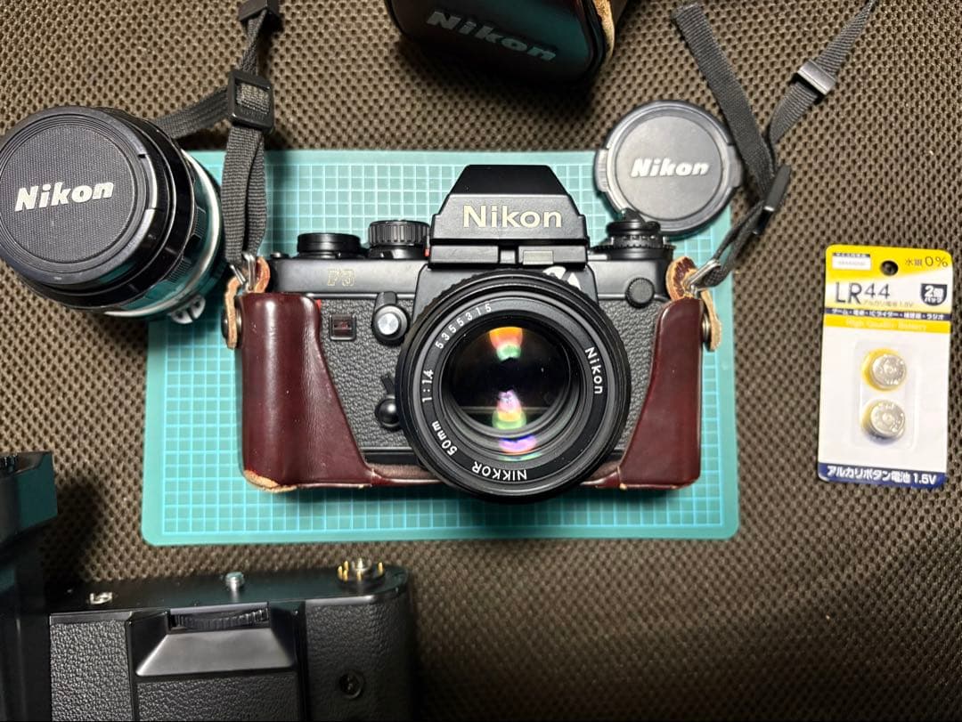 Nikon F3 ニコン F3 本体＆モータードライブ&単焦点レンズ×2 セット