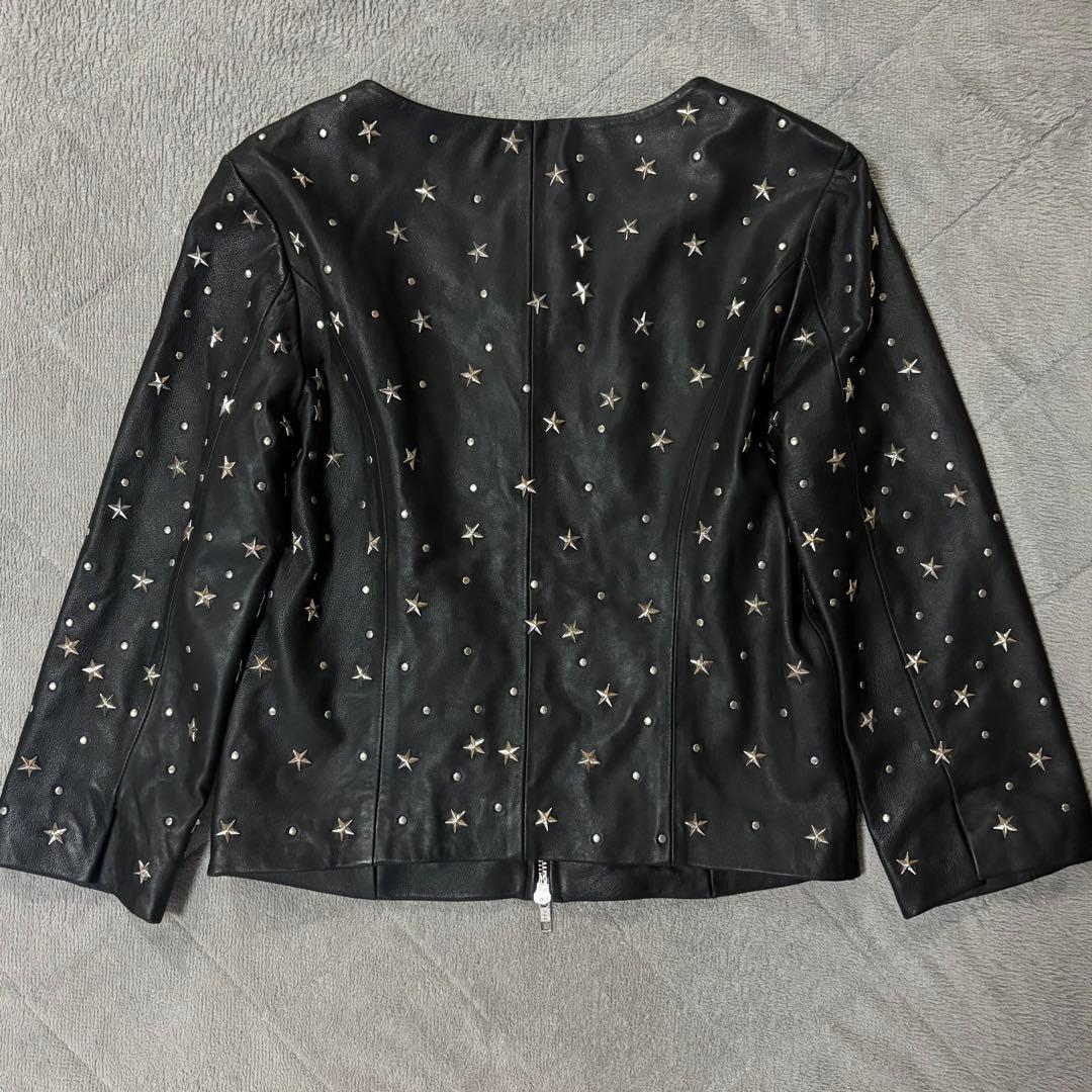 MIRROR9 ミラーナイン　羊革　スタッズ　シングル　ライダースジャケット　黒