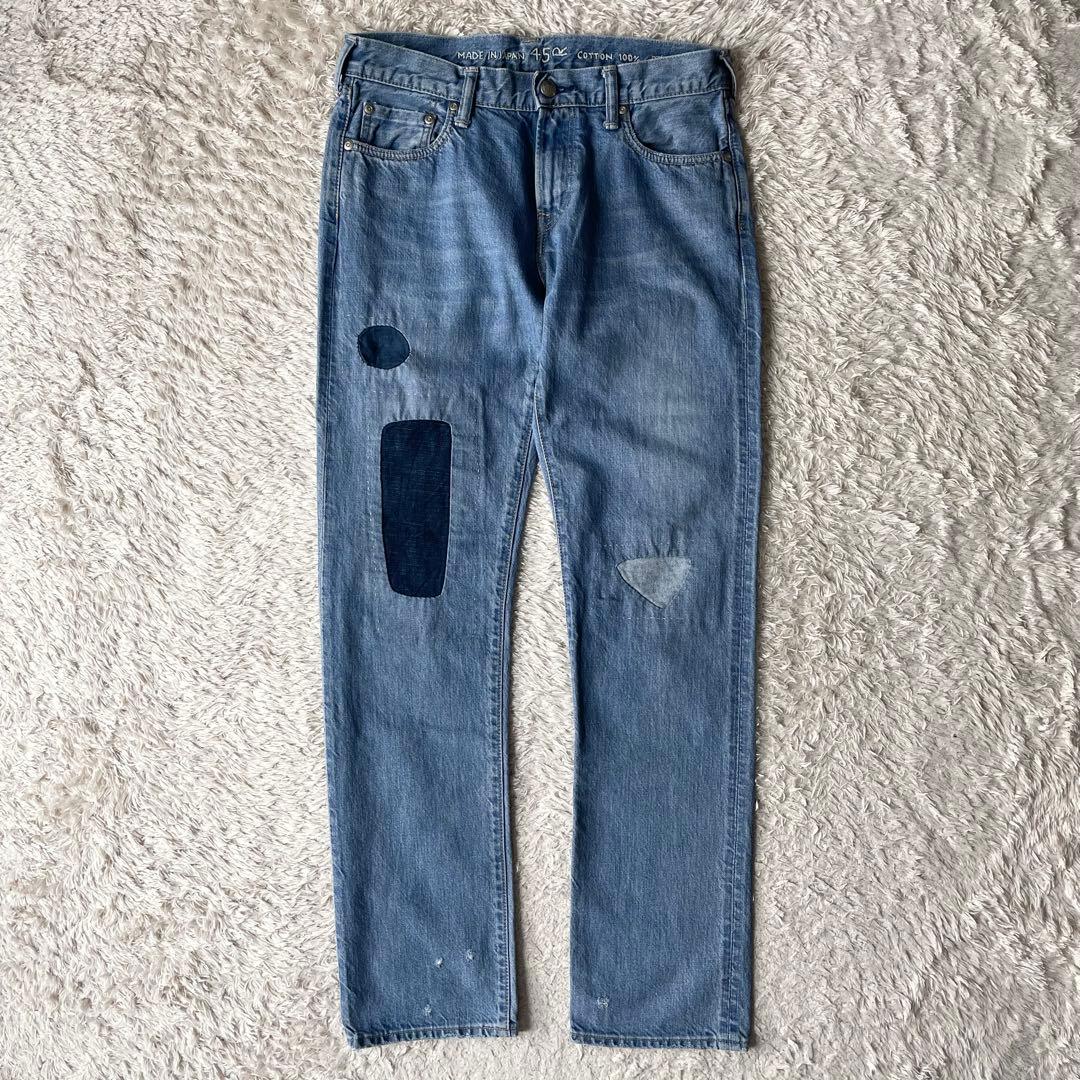 45R 美品 45R おこめデニムの5 28 ブルー