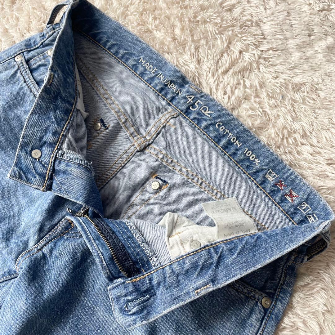 45R 美品 45R おこめデニムの5 28 ブルー