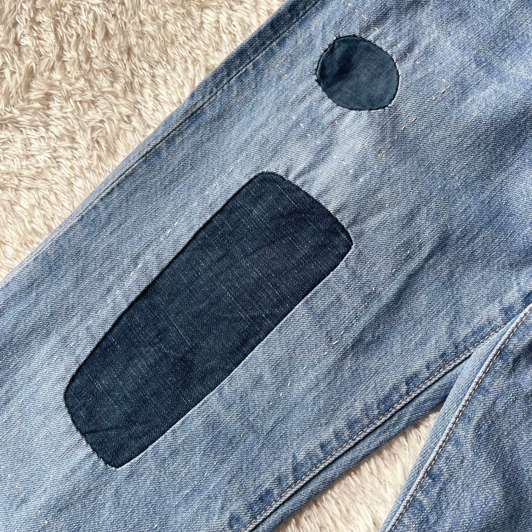 45R 美品 45R おこめデニムの5 28 ブルー