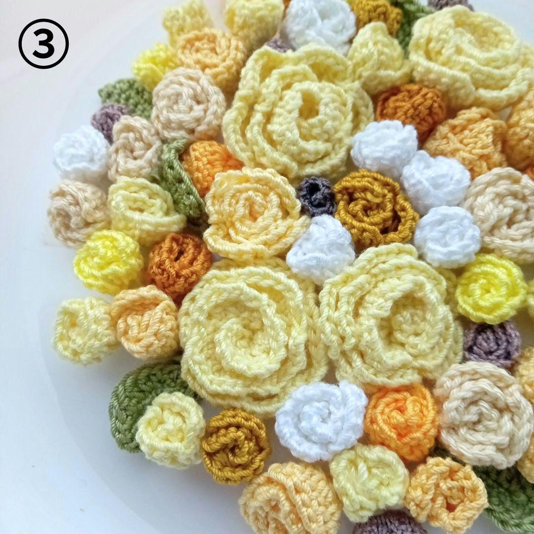 tulip ✻新色先行販売✻ かぎ針編みの花 立体 お花モチーフ 花束