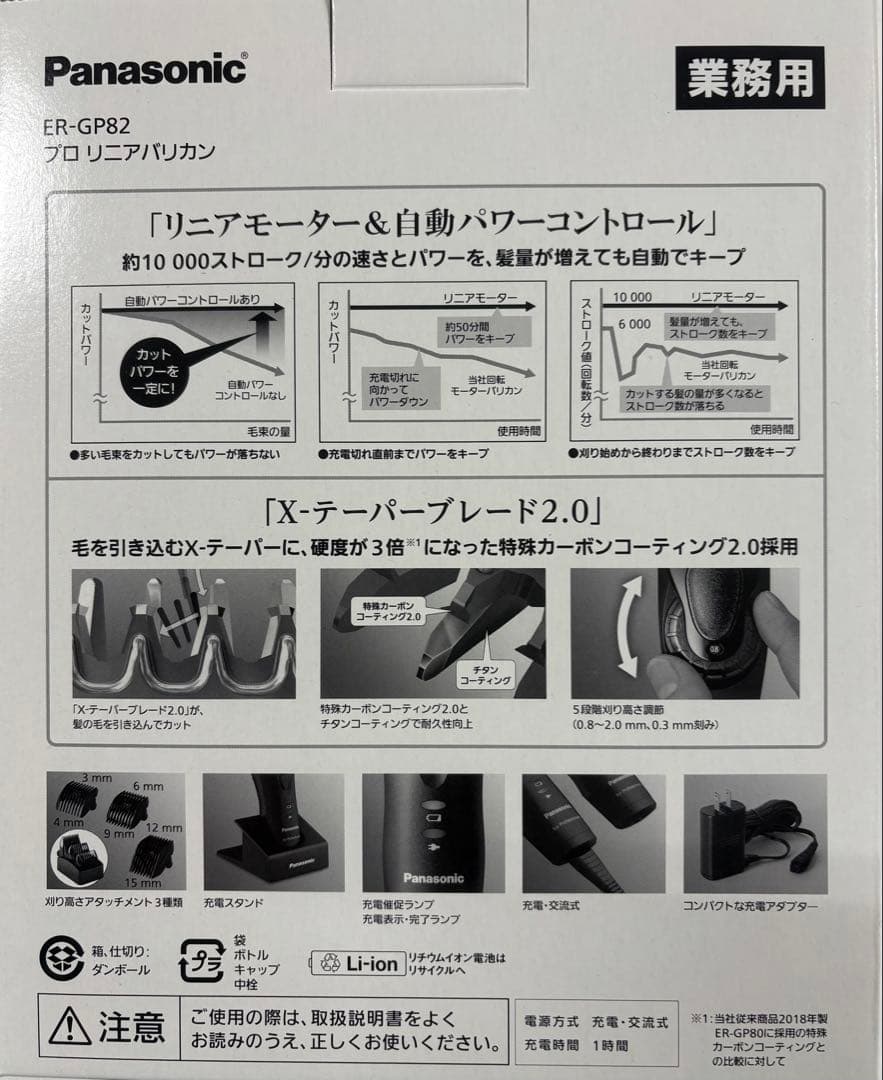 パナソニックプロリニアバリカンER-GP82