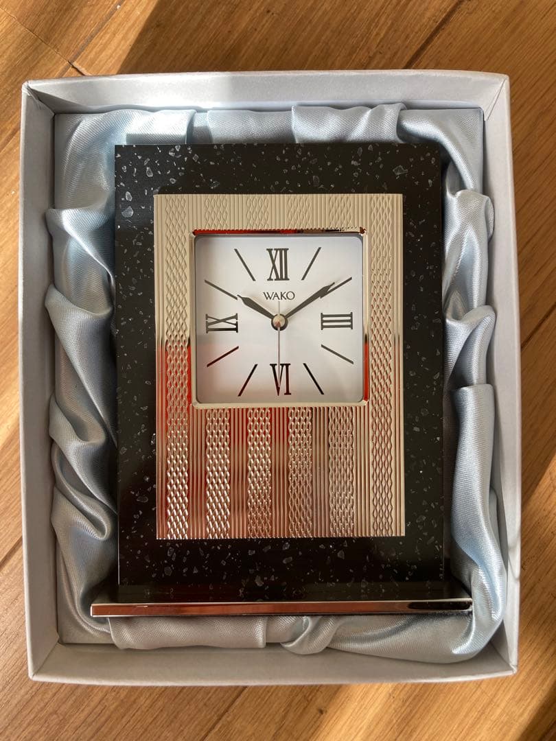 【新品未使用】WAKO 置時計　保証書付き