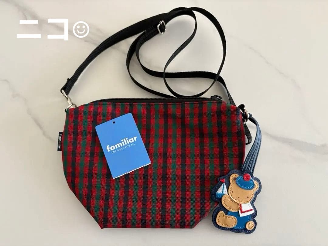 美品　familiar ファミリア　ポシェット　赤