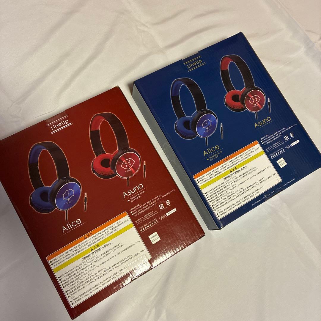 ソードアートオンライン アリシゼーションヘッドフォン アスナ　アリス2セット