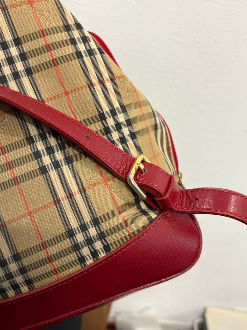 Burberrys　チェック　赤　リュック