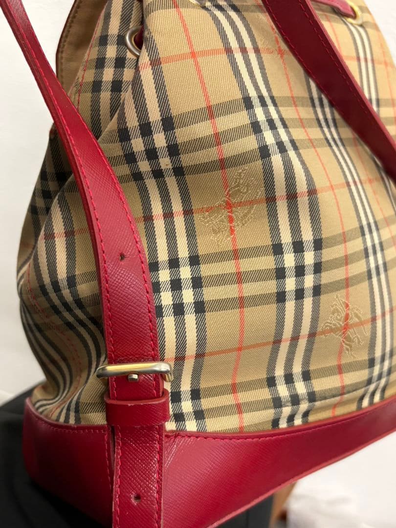 Burberrys　チェック　赤　リュック