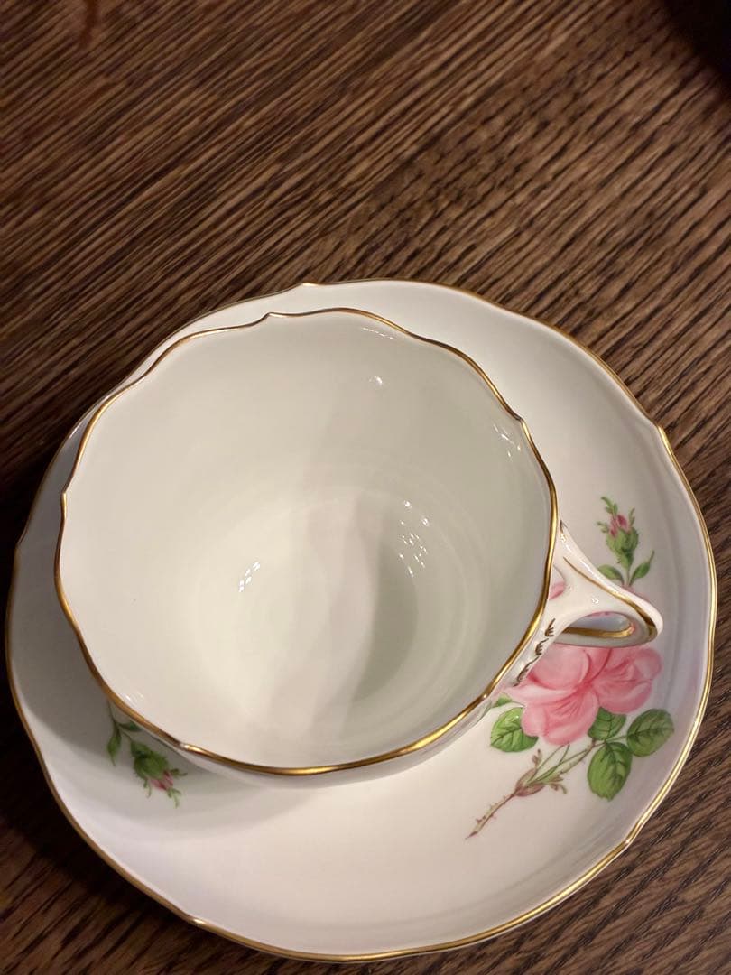 マイセン　ピンクローズ　カップ&ソーサーセット2客