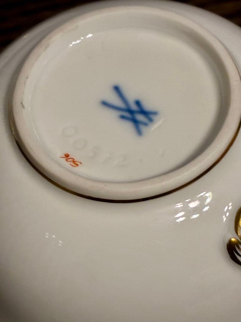 マイセン　ピンクローズ　カップ&ソーサーセット2客