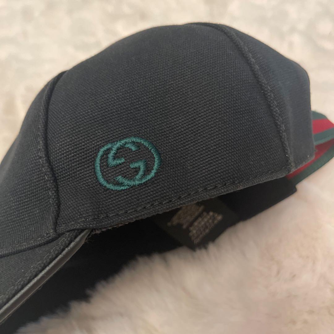 GUCCI グッチ　キャップ　ブラック　S 57cm