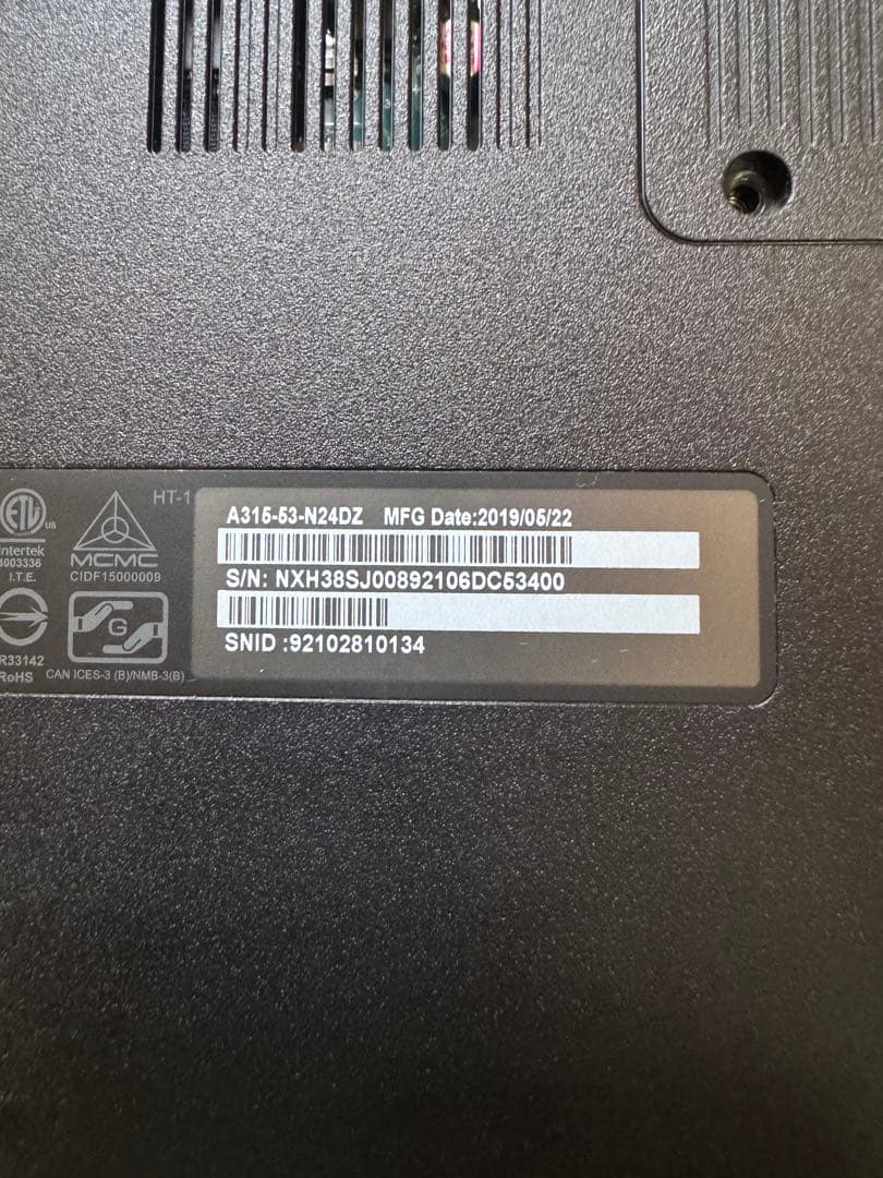 acer Windows10 ジャンク