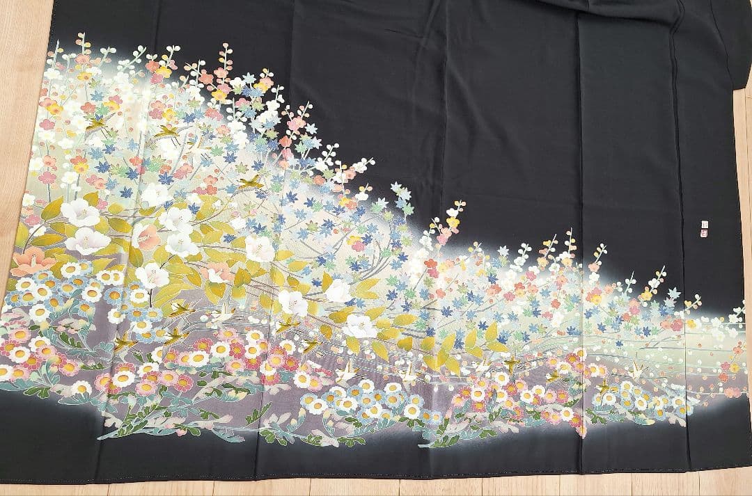 着物リメイクワンピース3694